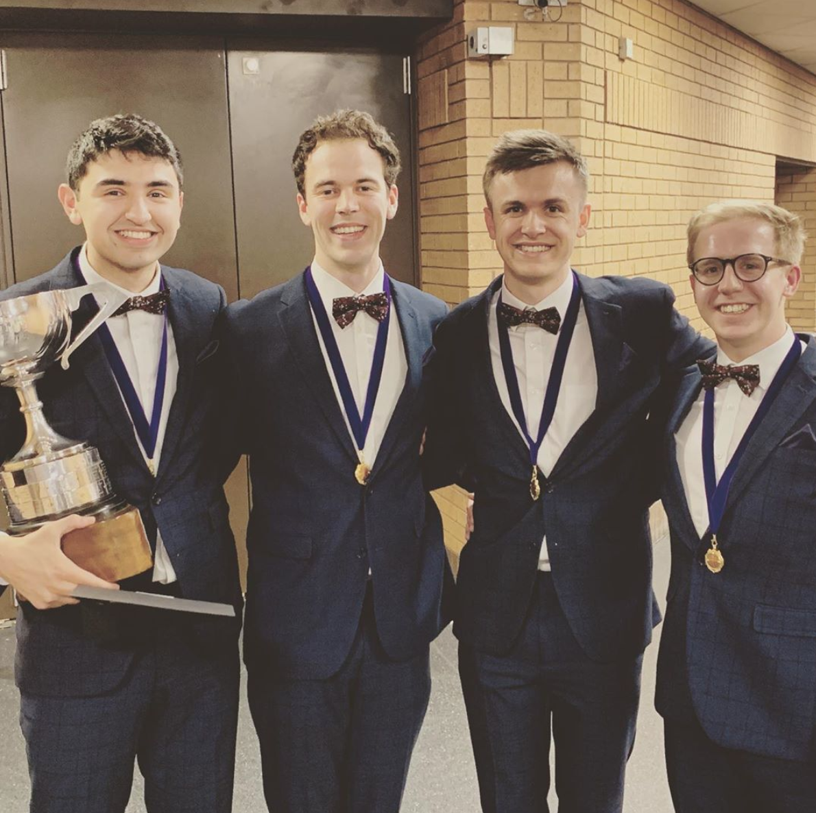 Sound Hypothesis after winning the British Association of Barbershop Singers Quartet Competition 2019